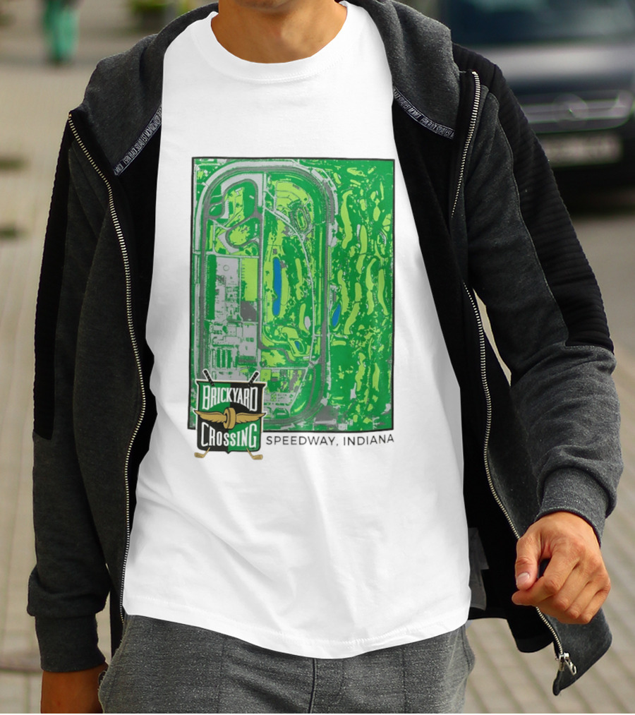 Brickyard Crossing Speedway Indiana Map Instant T-Shirt