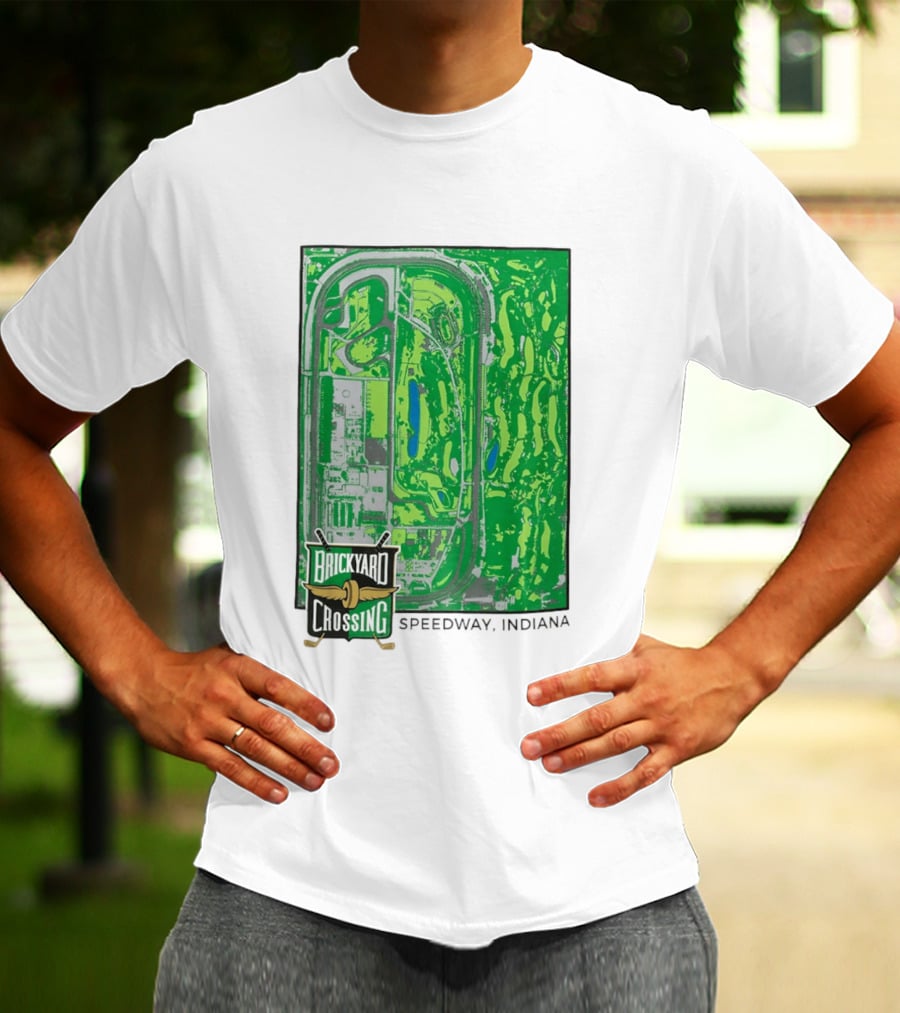 Brickyard Crossing Speedway Indiana Map Instant T-Shirt
