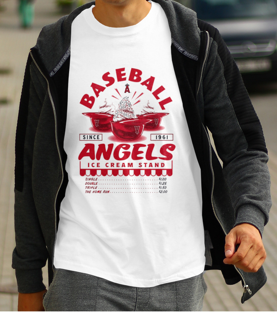 Baseball Angels Ice Cream Stand Since 1961 T-Shirt