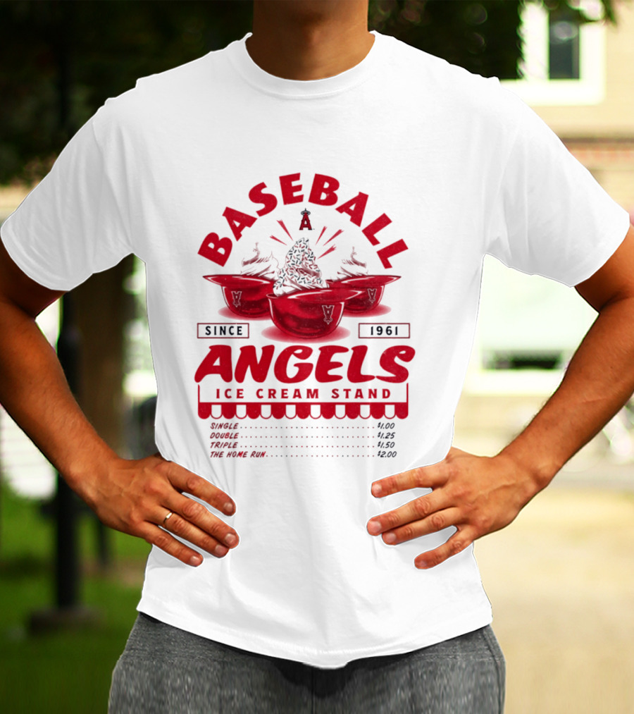 Baseball Angels Ice Cream Stand Since 1961 T-Shirt