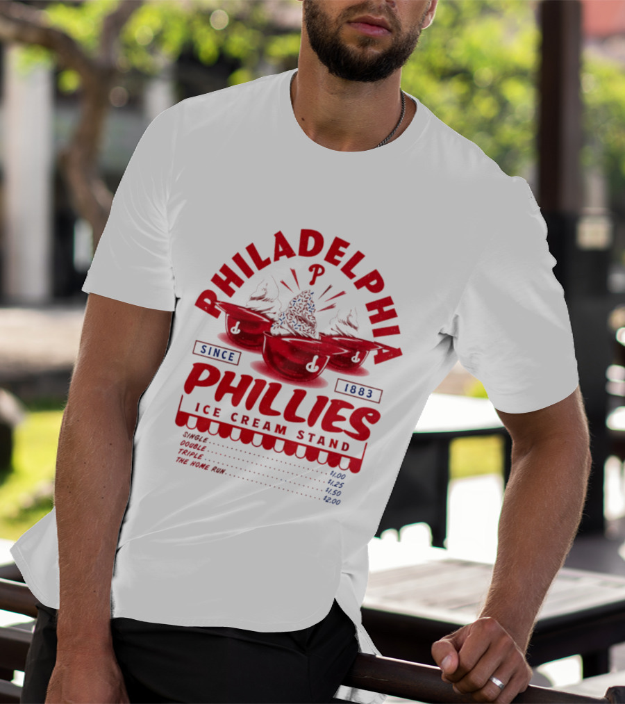 Philadelphia Phillies Ice Cream Stand Since 1883 T-Shirt