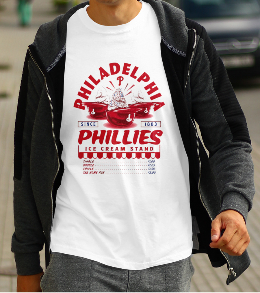 Philadelphia Phillies Ice Cream Stand Since 1883 T-Shirt
