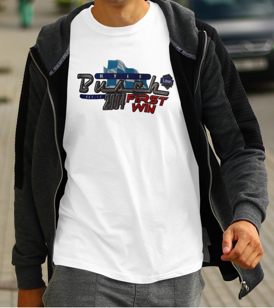 Kyle Busch 2004 Lowe's Racing Celebration First Win T-Shirt