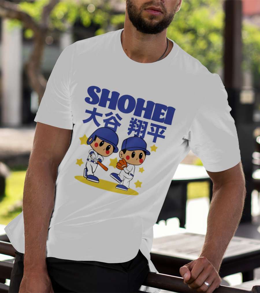 Shohei Ohtani Los Angeles Dodgers Superstar Cartoon Toddler T-Shirt