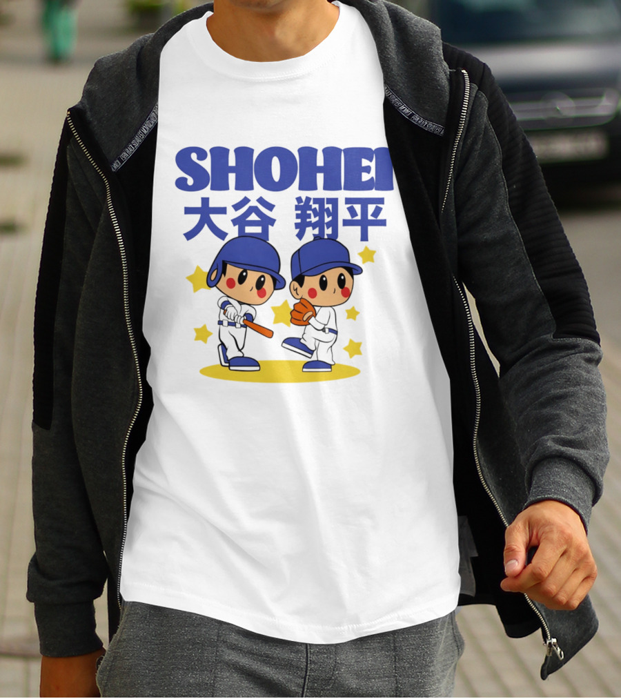 Shohei Ohtani Los Angeles Dodgers Superstar Cartoon Toddler T-Shirt