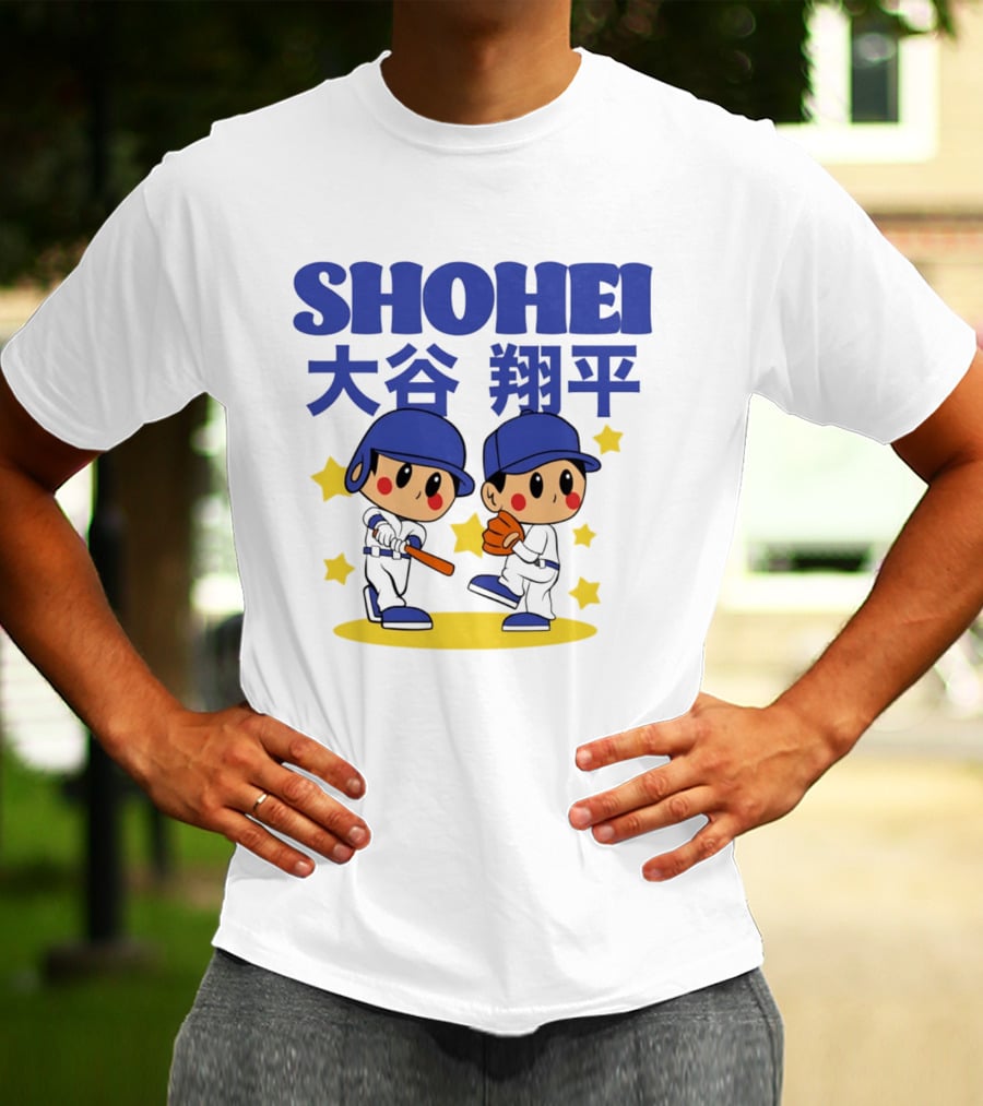 Shohei Ohtani Los Angeles Dodgers Superstar Cartoon Toddler T-Shirt
