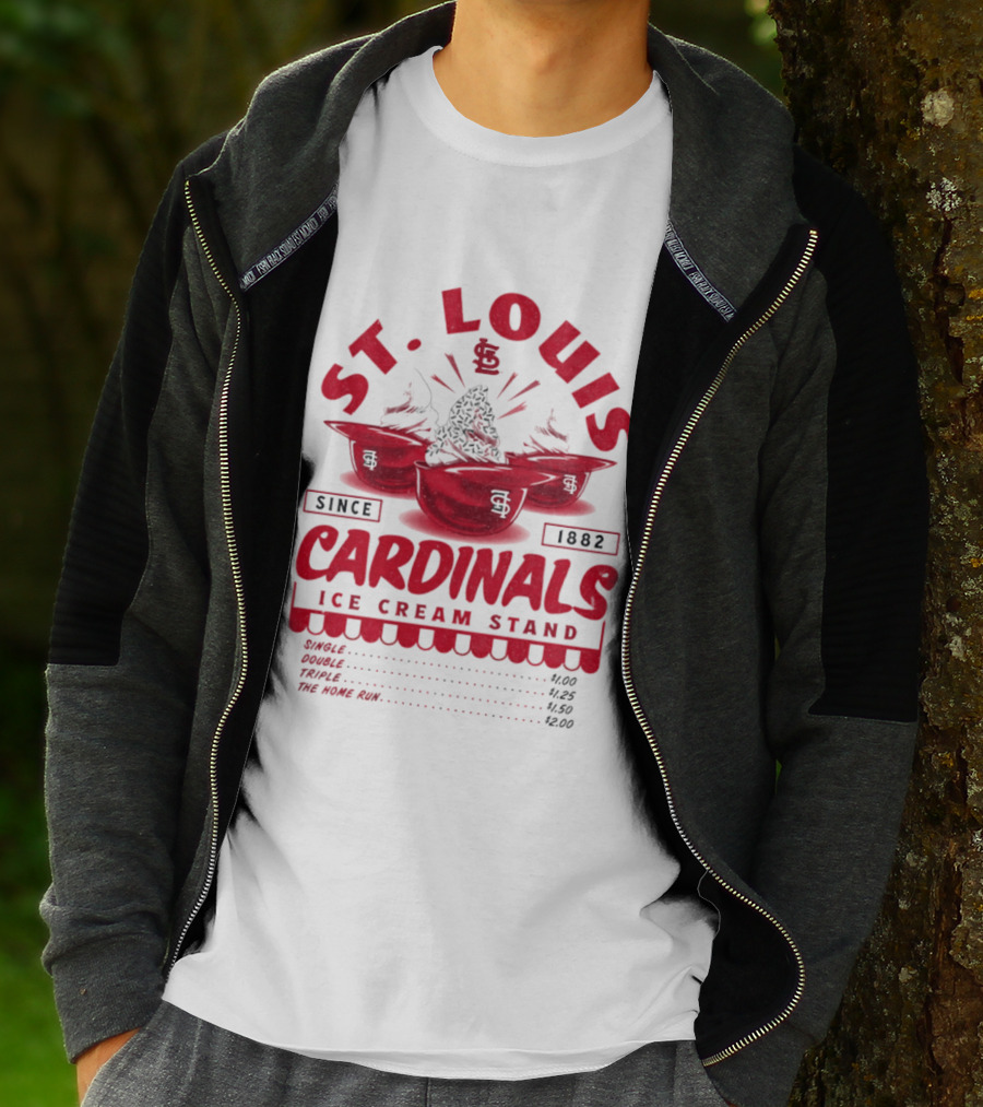 St. Louis Cardinals Ice Cream Stand Since 1882 Vintage Baseball T-Shirt
