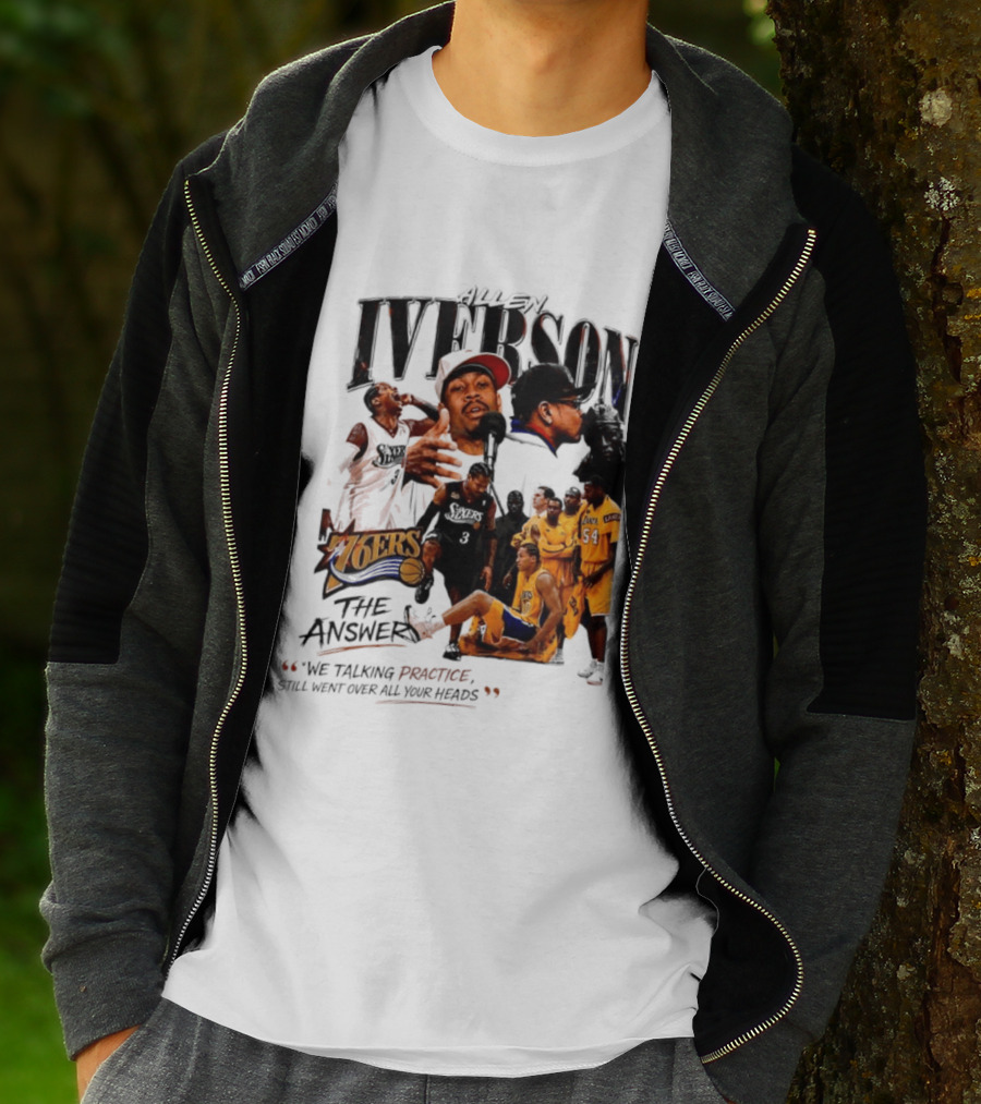 Allen Iverson Philadelphia 76ers The Answer We Talking Practice Still Went Over All Your Heads T-Shirt