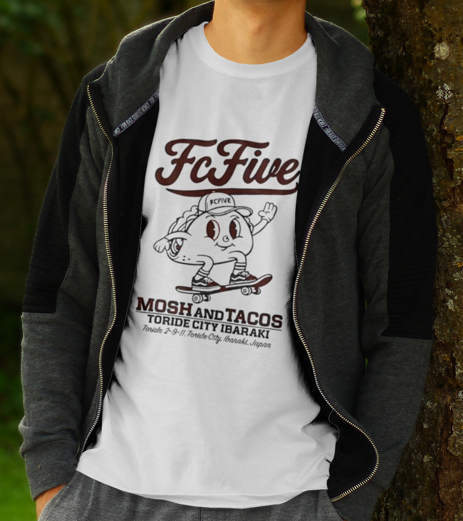 Fc Five Mosh And Tacos Toride City Ibaraki Skating Taco T-Shirt