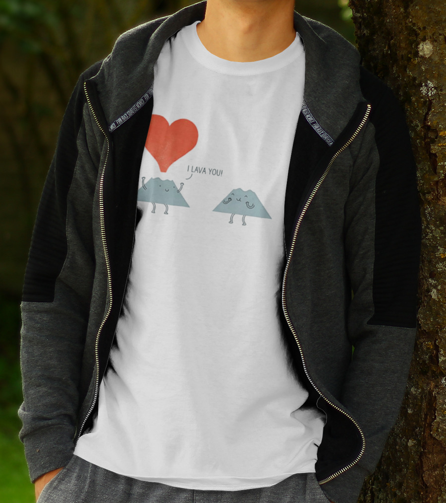 I Lava You Heart Volcanoes Phil Miller T-Shirt