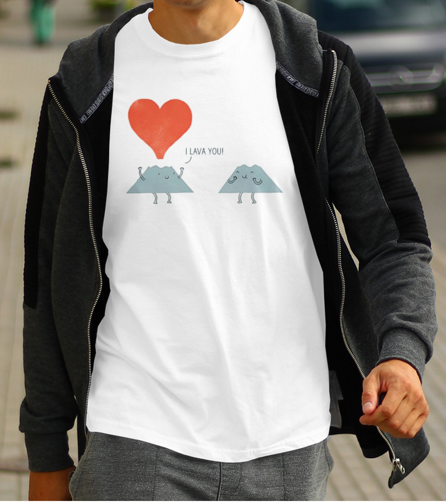 I Lava You Heart Volcanoes Phil Miller T-Shirt