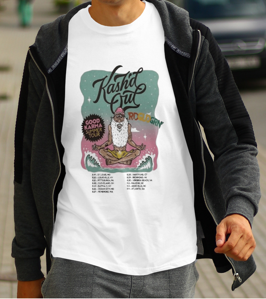 Kash'd Out 2026 Good Karma Summer Tour Vintage Meditation T-Shirt