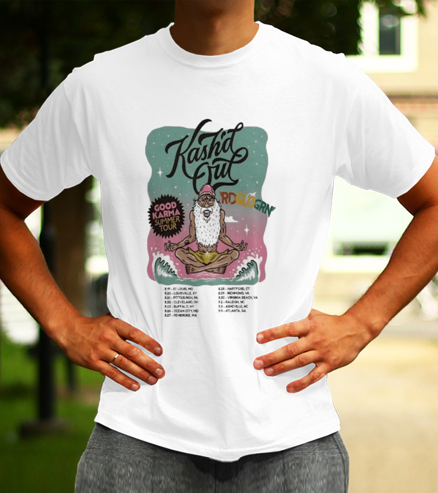 Kash'd Out 2026 Good Karma Summer Tour Vintage Meditation T-Shirt