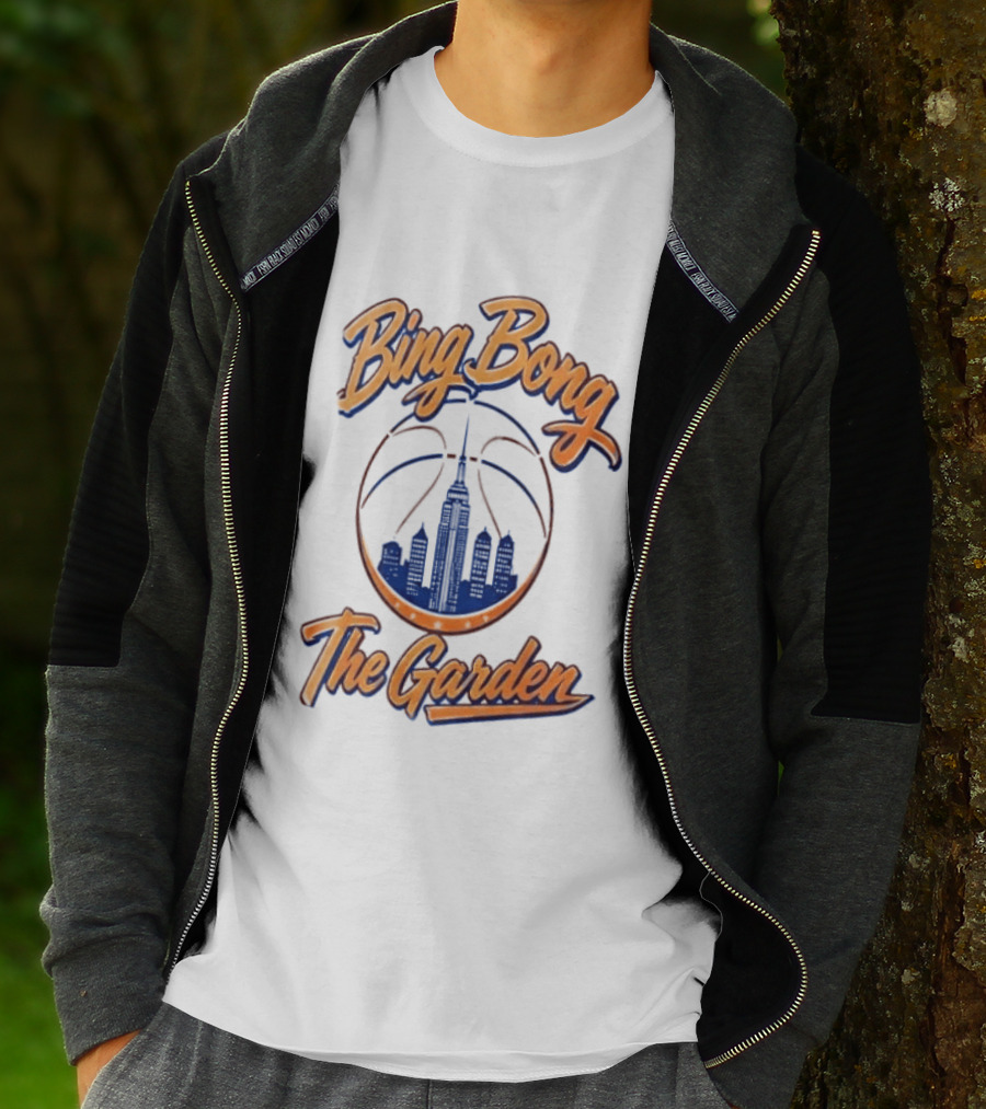 Bing Bong The Garden New York Knicks Basketball City Skyline T-Shirt