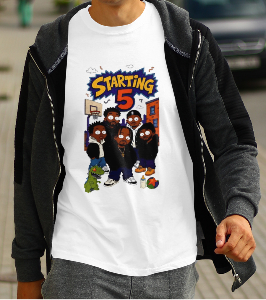 Starting 5 New York Knicks Hip Hop Rugrats Players T-Shirt