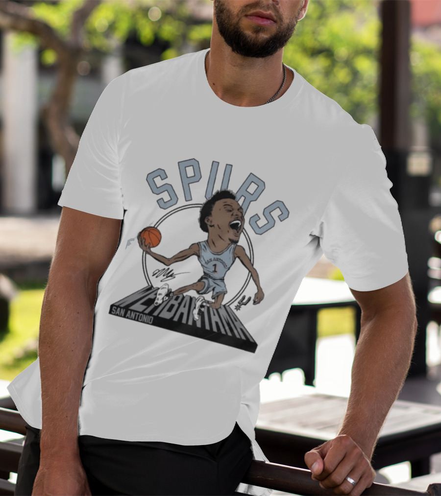 Victor Wembanyama San Antonio Spurs Basketball Caricature T-Shirt