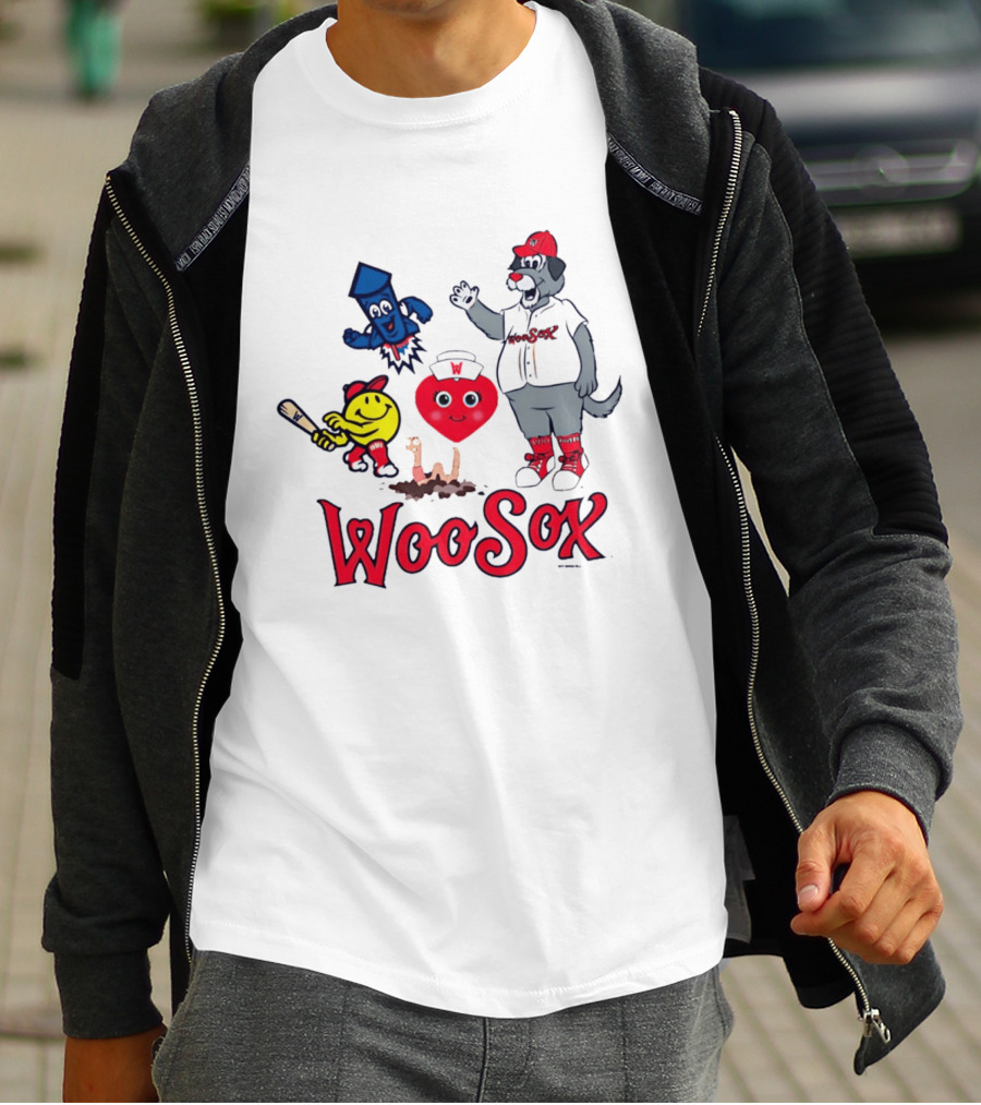 WooSox Baseball Team Central Masscots Characters T-Shirt