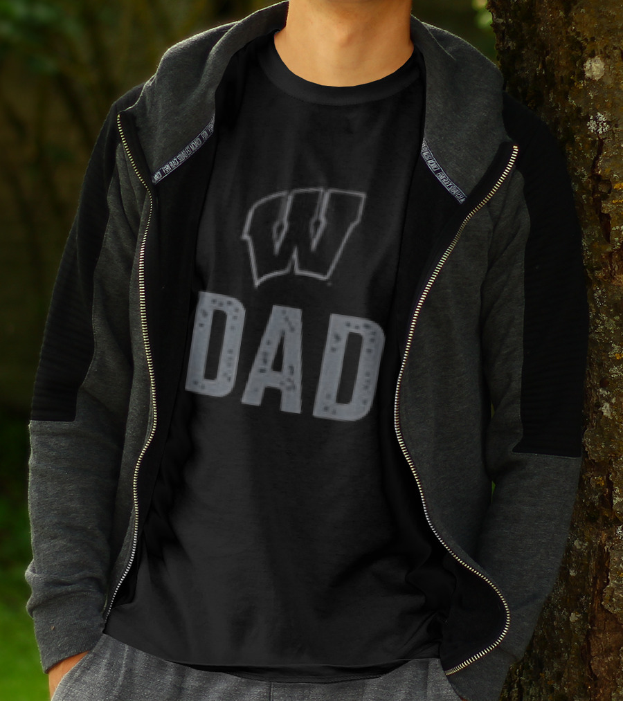 Wisconsin Badgers Dad Father's Day 2026 Two Sided T-Shirt