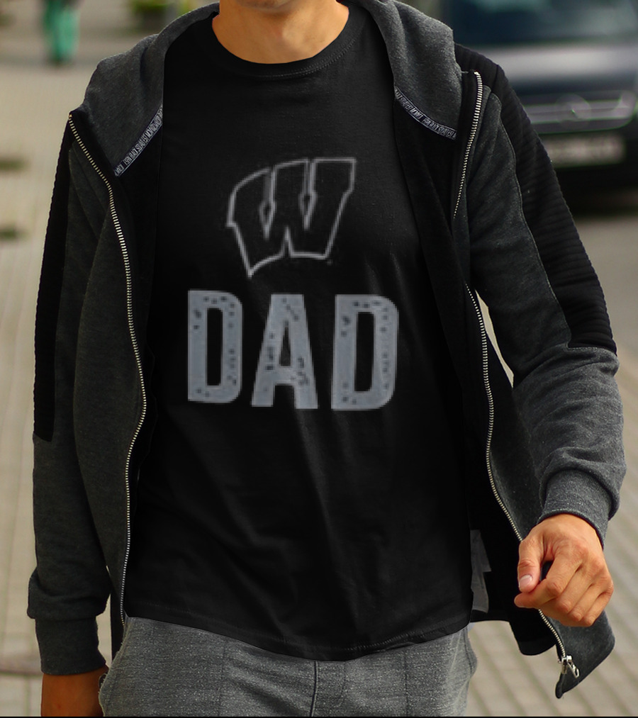 Wisconsin Badgers Dad Father's Day 2026 Two Sided T-Shirt