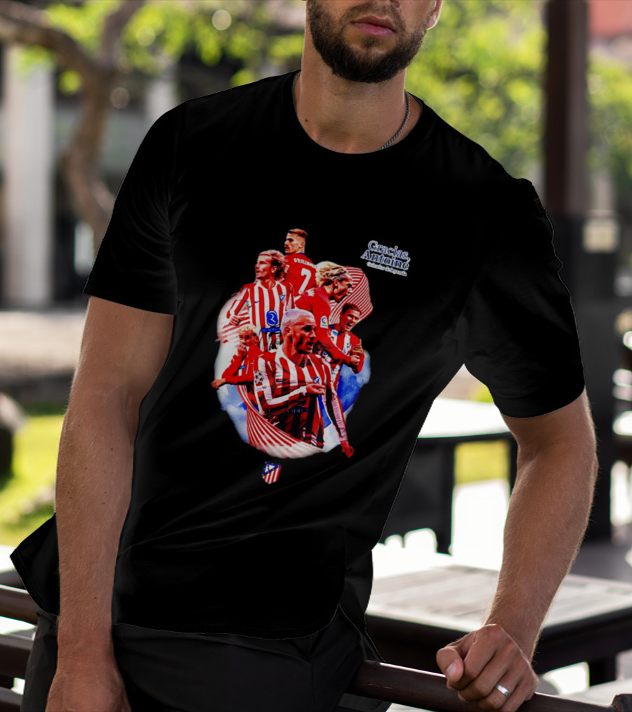Atlético De Madrid Antoine Griezmann Number 7 2026 T-Shirt