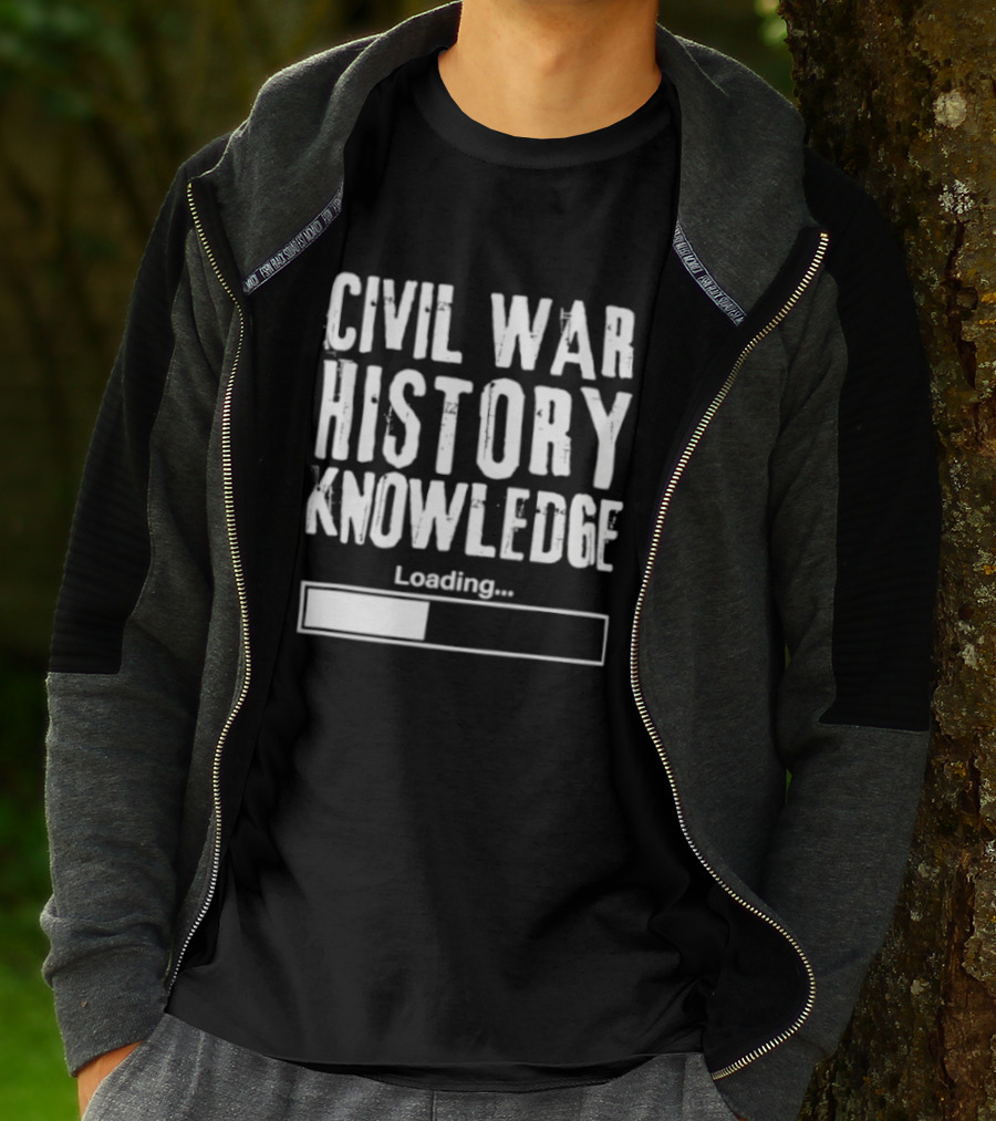 Civil War History Knowledge Loading Progress Bar T-Shirt