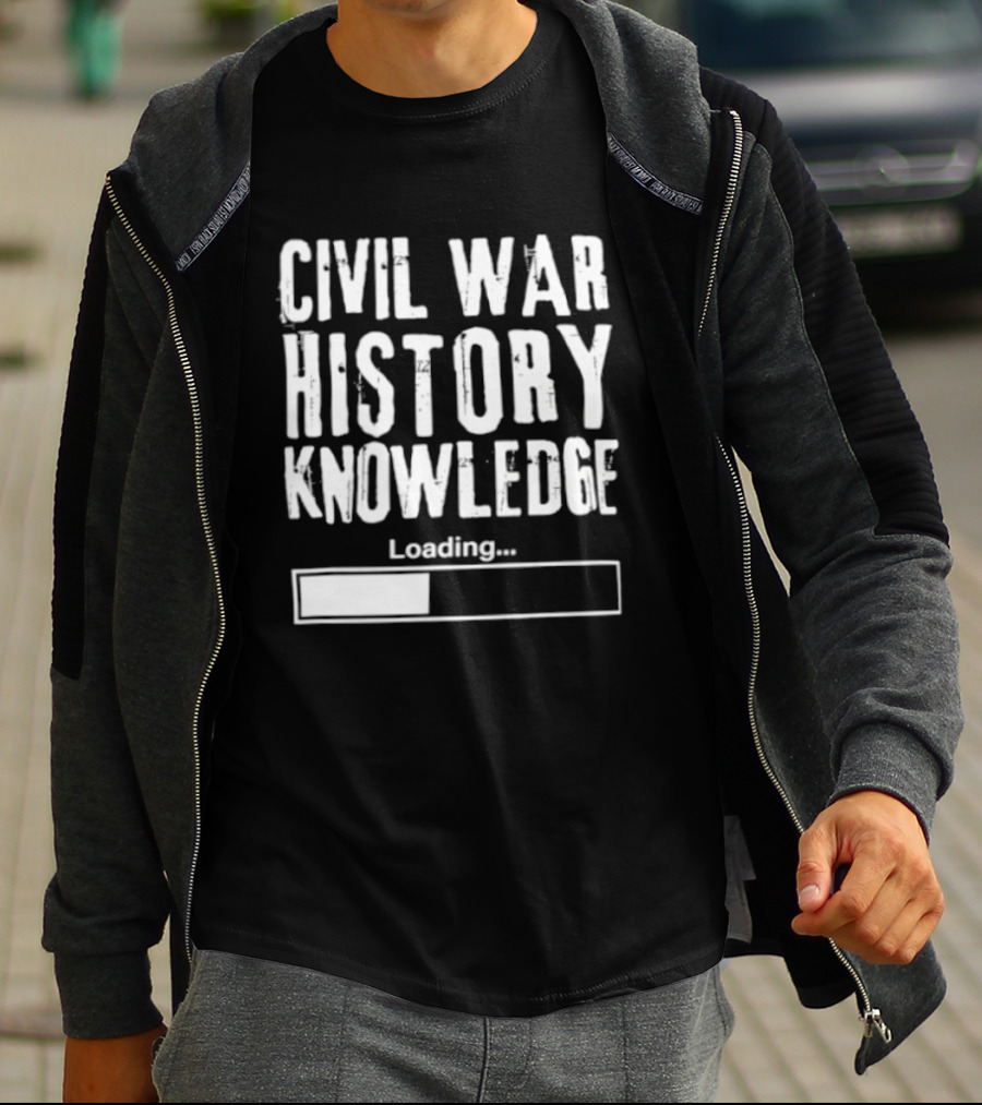 Civil War History Knowledge Loading Progress Bar T-Shirt