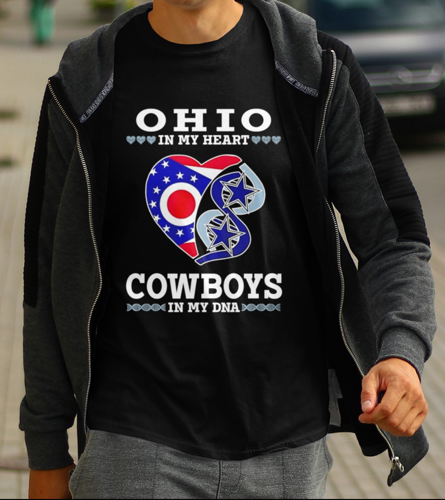 Ohio In My Heart Cowboys In My DNA T-Shirt