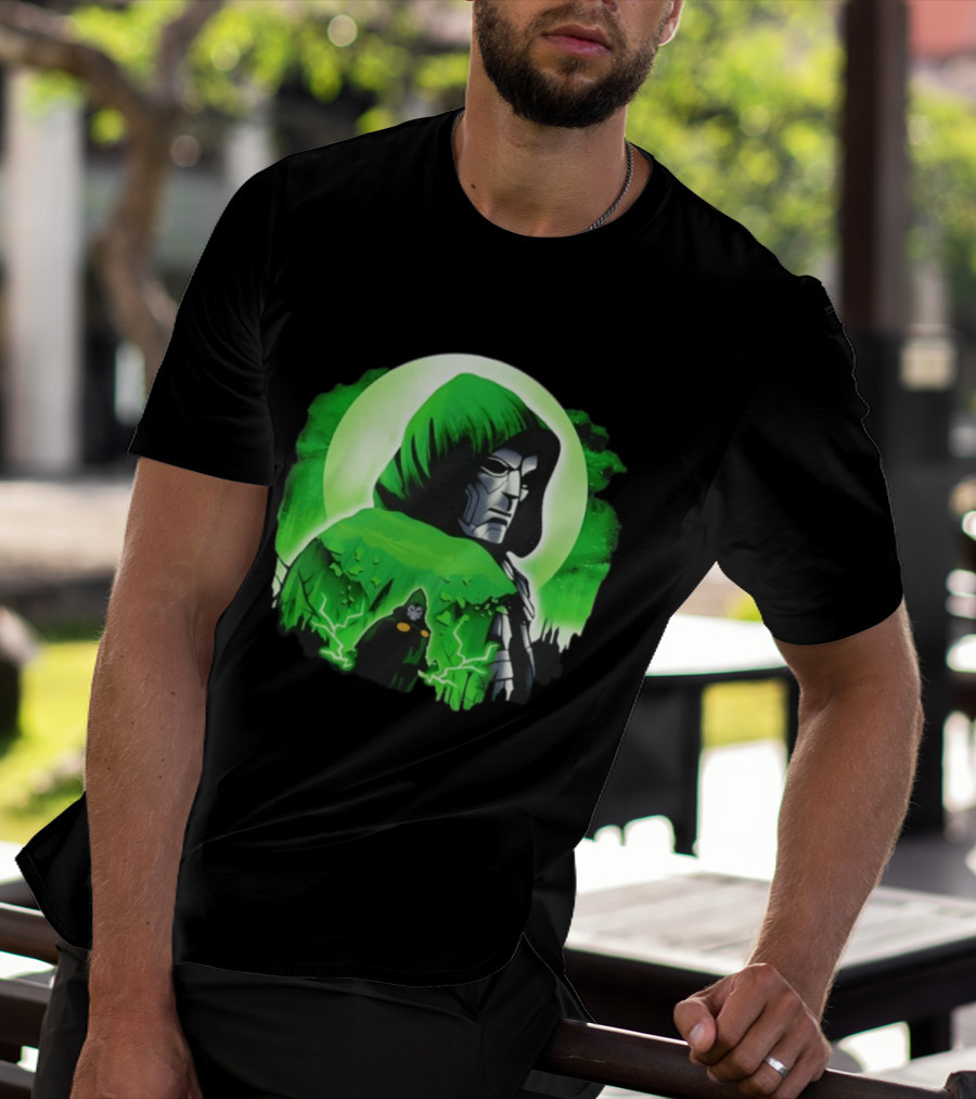 Doctor Doom Green Hooded Emperor Power T-Shirt