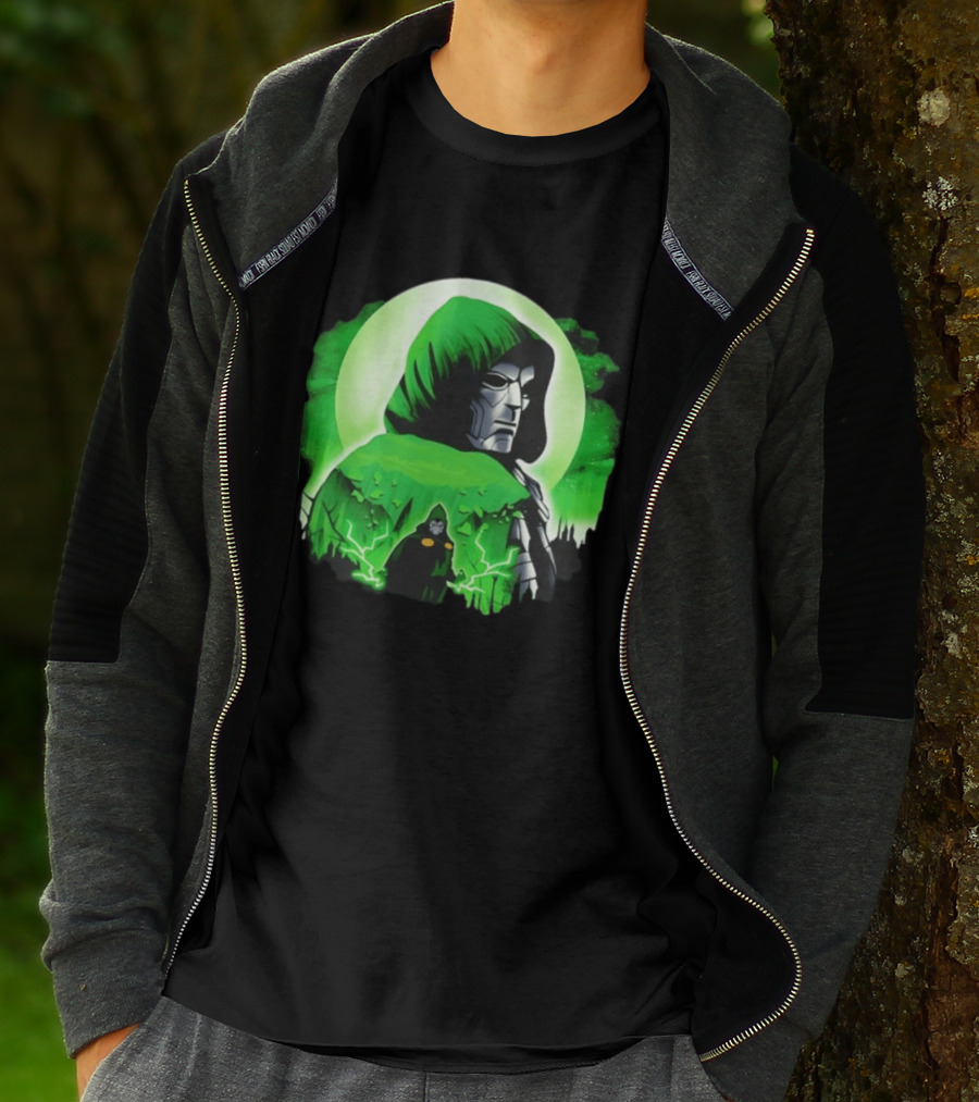 Doctor Doom Green Hooded Emperor Power T-Shirt