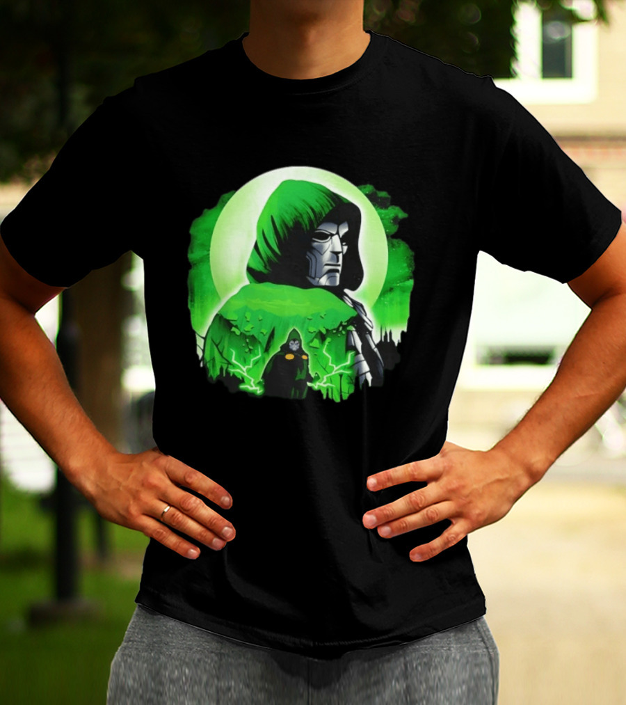 Doctor Doom Green Hooded Emperor Power T-Shirt