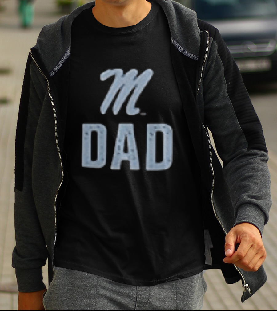 Ole Miss Rebels M Dad Father's Day 2026 Two Sided T-Shirt
