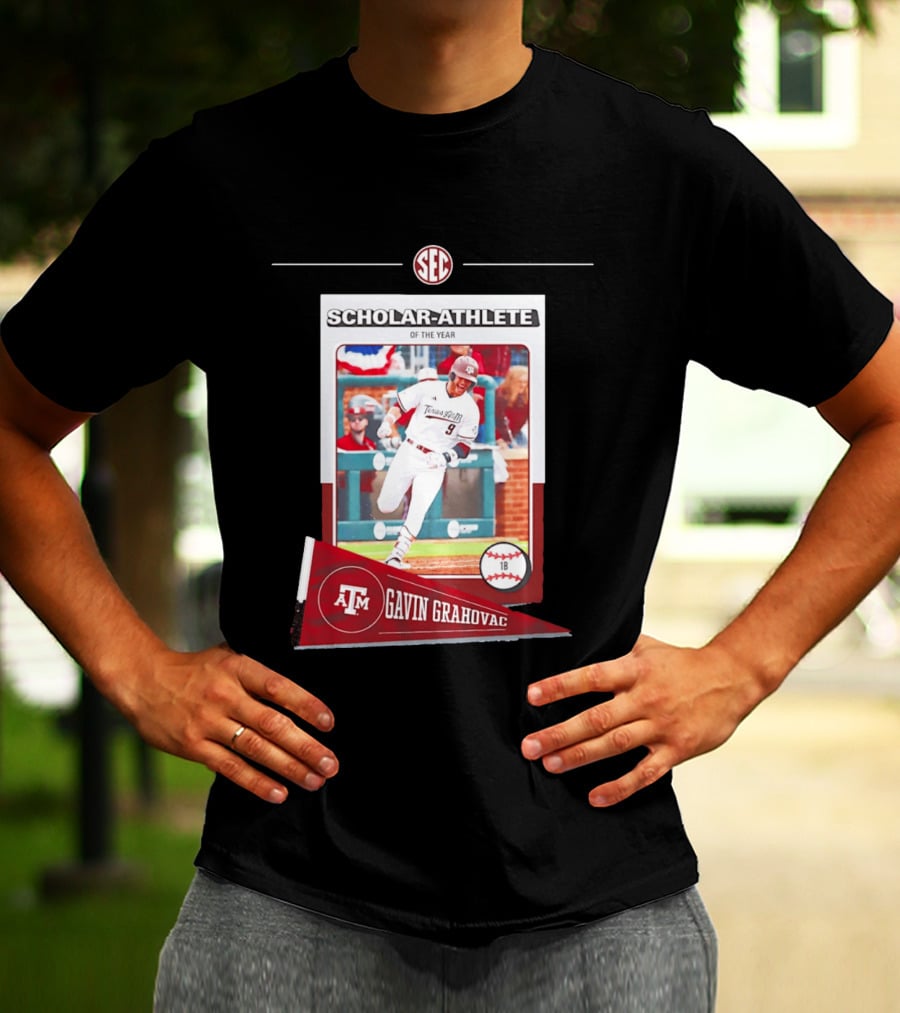 Texas A&M Gavin Grahovac SEC Scholar Athlete Baseball 2026 T-Shirt