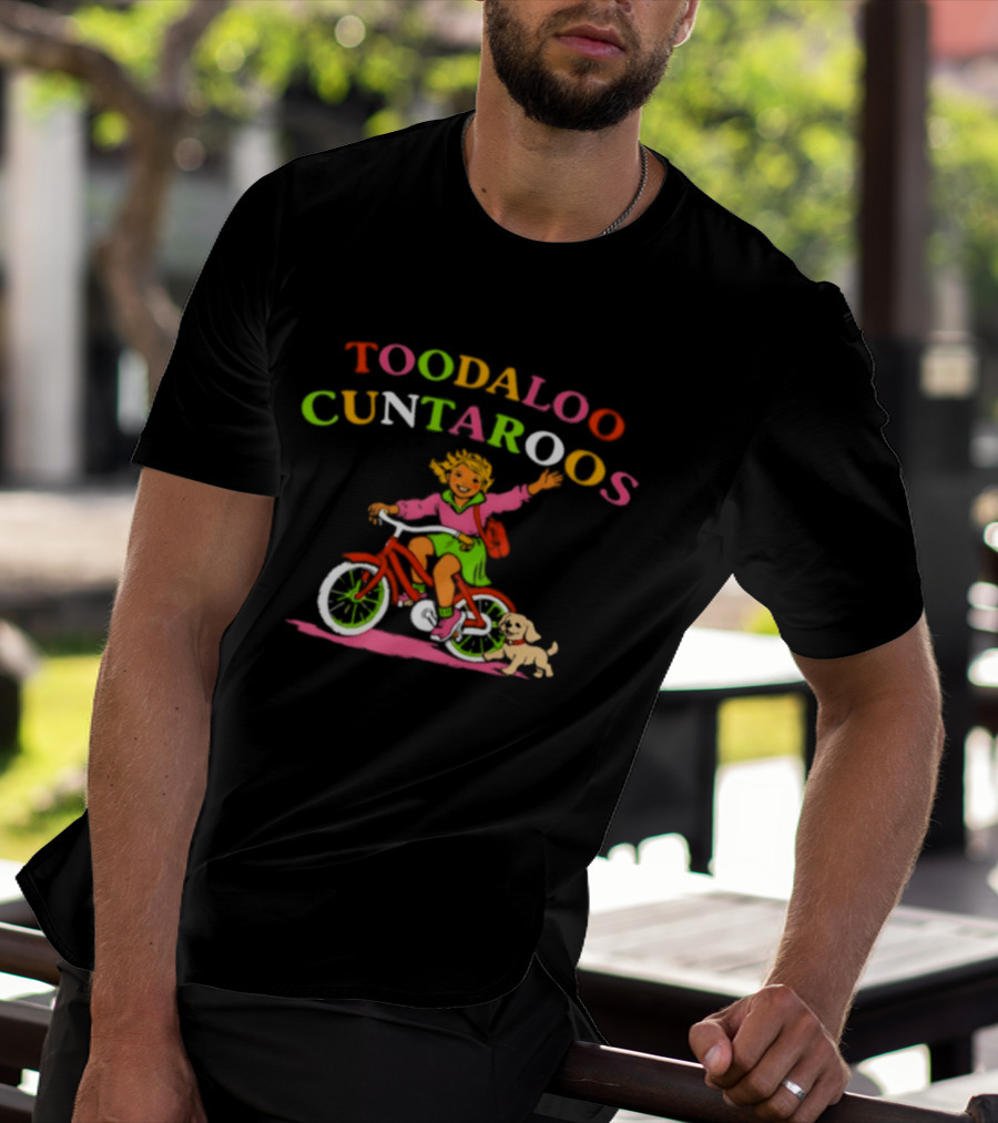 Toodaloo Cuntaroos Meme Bicycling With Dog Adventure T-Shirt