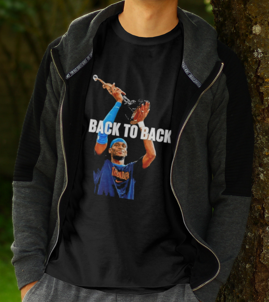 Shai Gilgeous Alexander OKC Thunder Basketball Back To Back T-Shirt