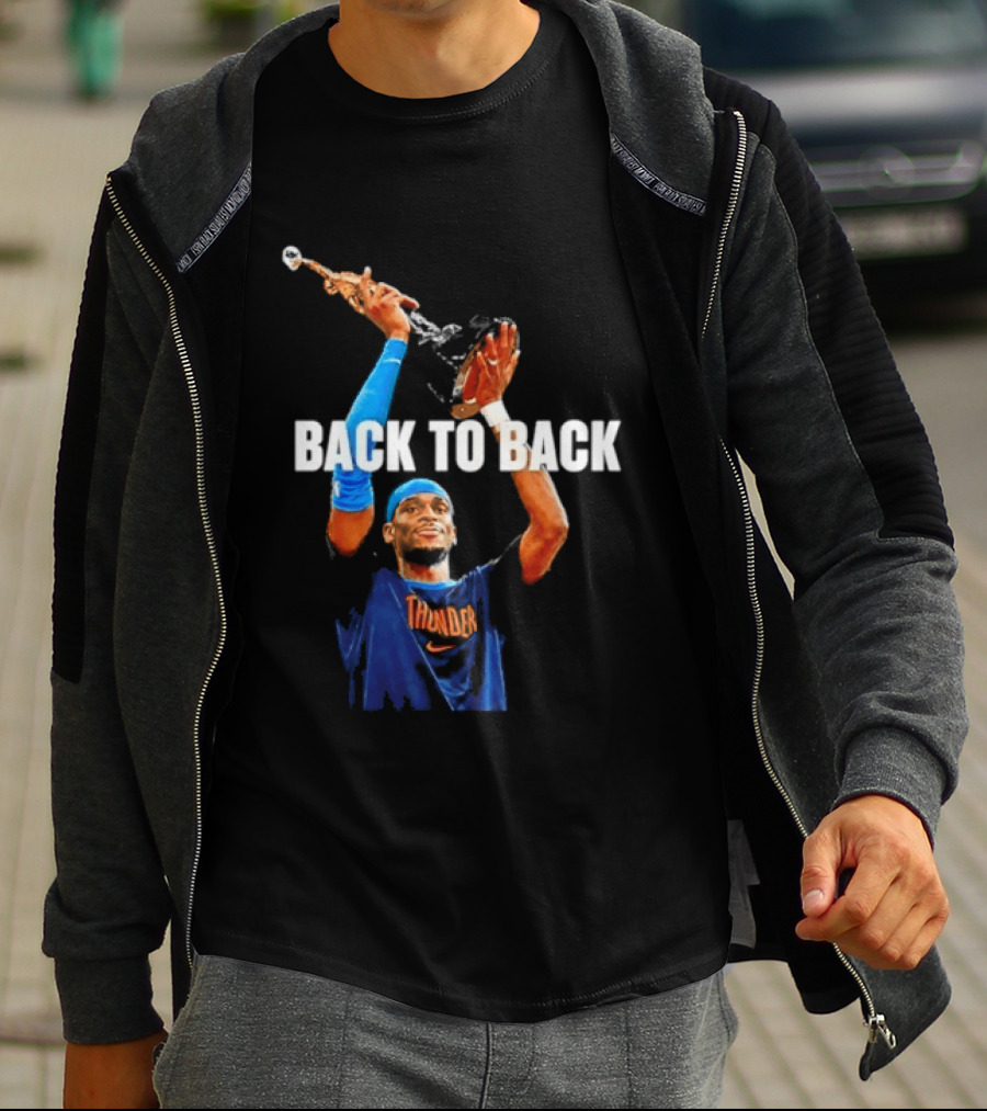 Shai Gilgeous Alexander OKC Thunder Basketball Back To Back T-Shirt