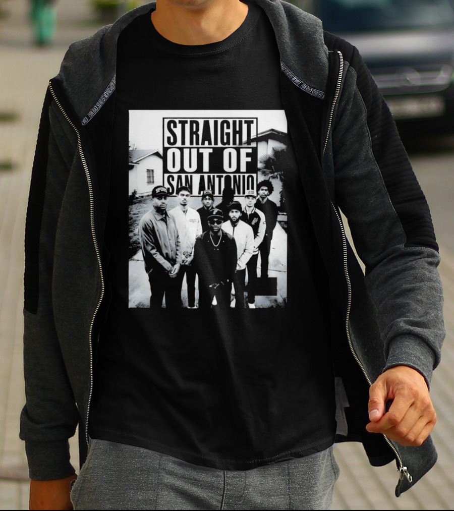 Straight Out Of San Antonio Spurs Team Players T-Shirt