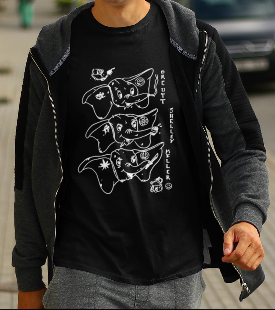 Three Elephants Orcutt Shelley Miller T-Shirt