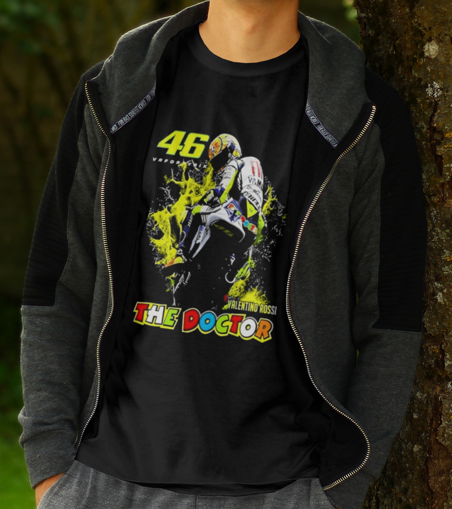 Valentino Rossi 46 VR46 The Doctor Motorcycle Racing T-Shirt