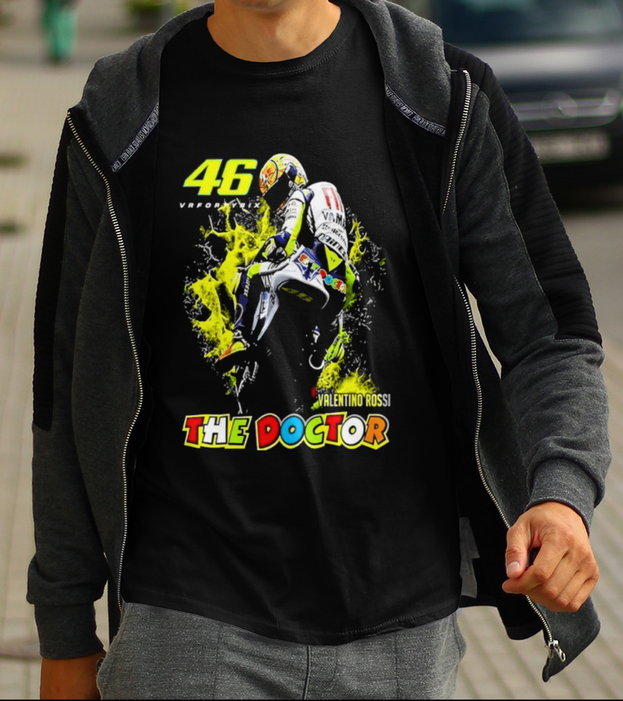 Valentino Rossi 46 VR46 The Doctor Motorcycle Racing T-Shirt