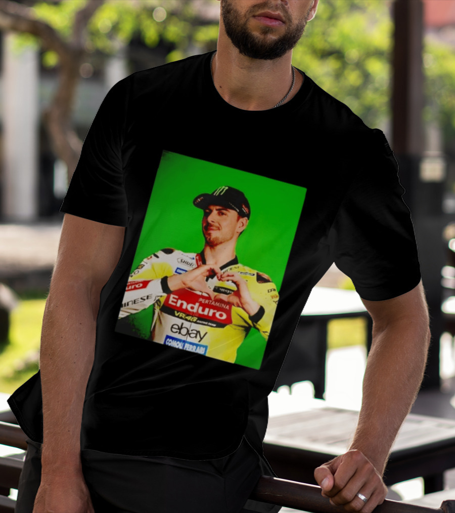 Valentino Rossi Motogp Legend Heart Sign VR46 Enduro Racing Yellow T-Shirt