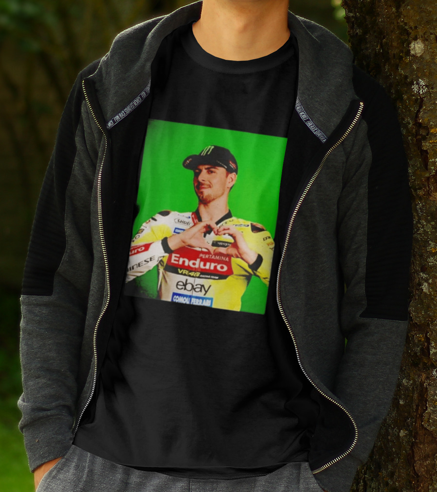 Valentino Rossi Motogp Legend Heart Sign VR46 Enduro Racing Yellow T-Shirt