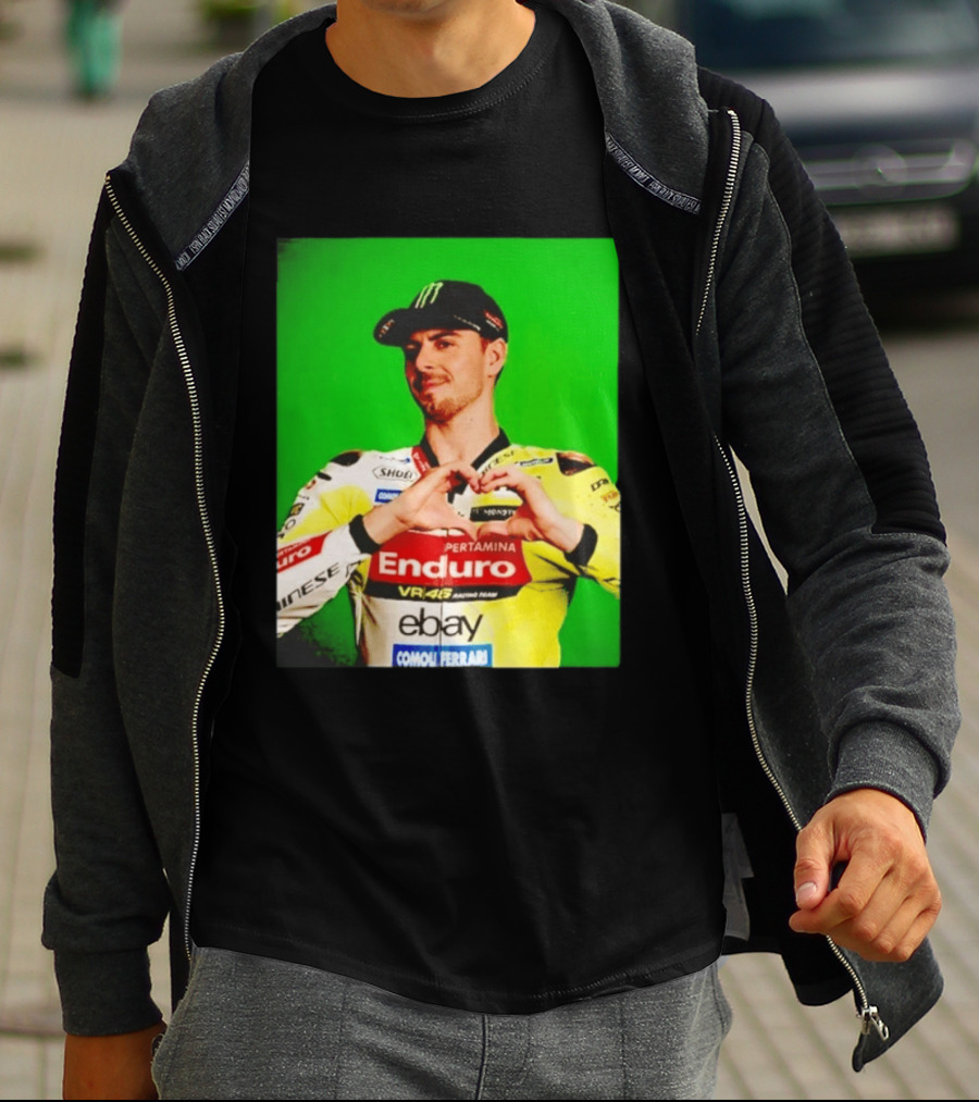 Valentino Rossi Motogp Legend Heart Sign VR46 Enduro Racing Yellow T-Shirt