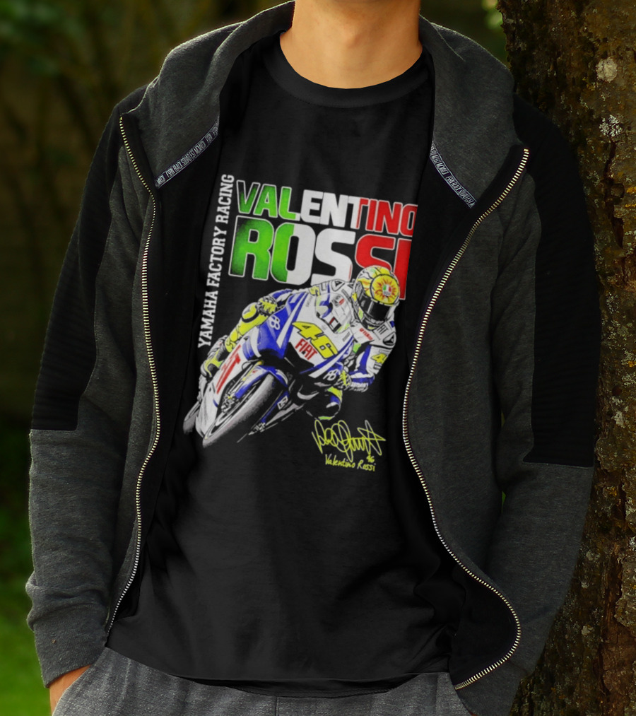 Valentino Rossi Yamaha Factory Racing Motogp Fiat Racing T-Shirt