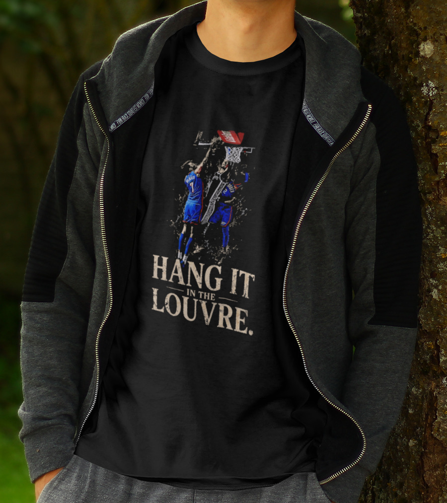 Victor Wembanyama Wemby Rising Above Chet And SGA Hang It In The Louvre T-Shirt