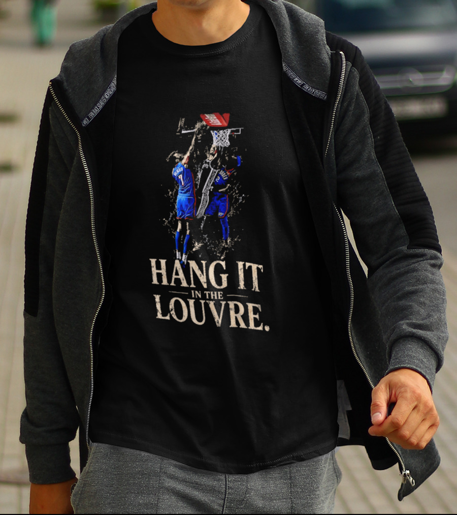 Victor Wembanyama Wemby Rising Above Chet And SGA Hang It In The Louvre T-Shirt
