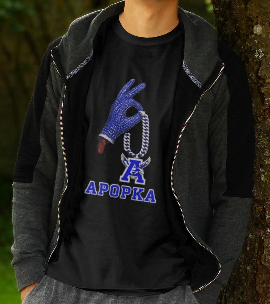 Drake Iceman Apopka Blue Hand Glove Necklace T-Shirt