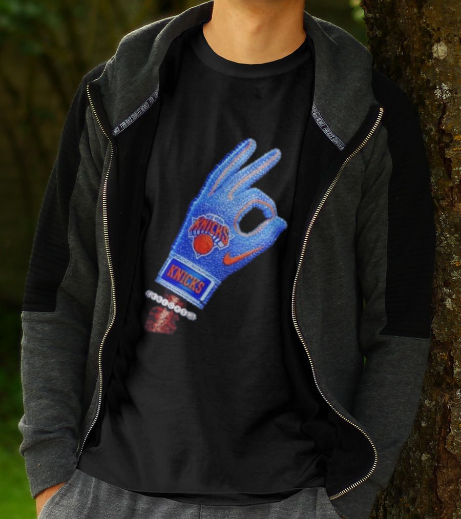 Drake Iceman New York Knicks Hand Glove Basketball T-Shirt
