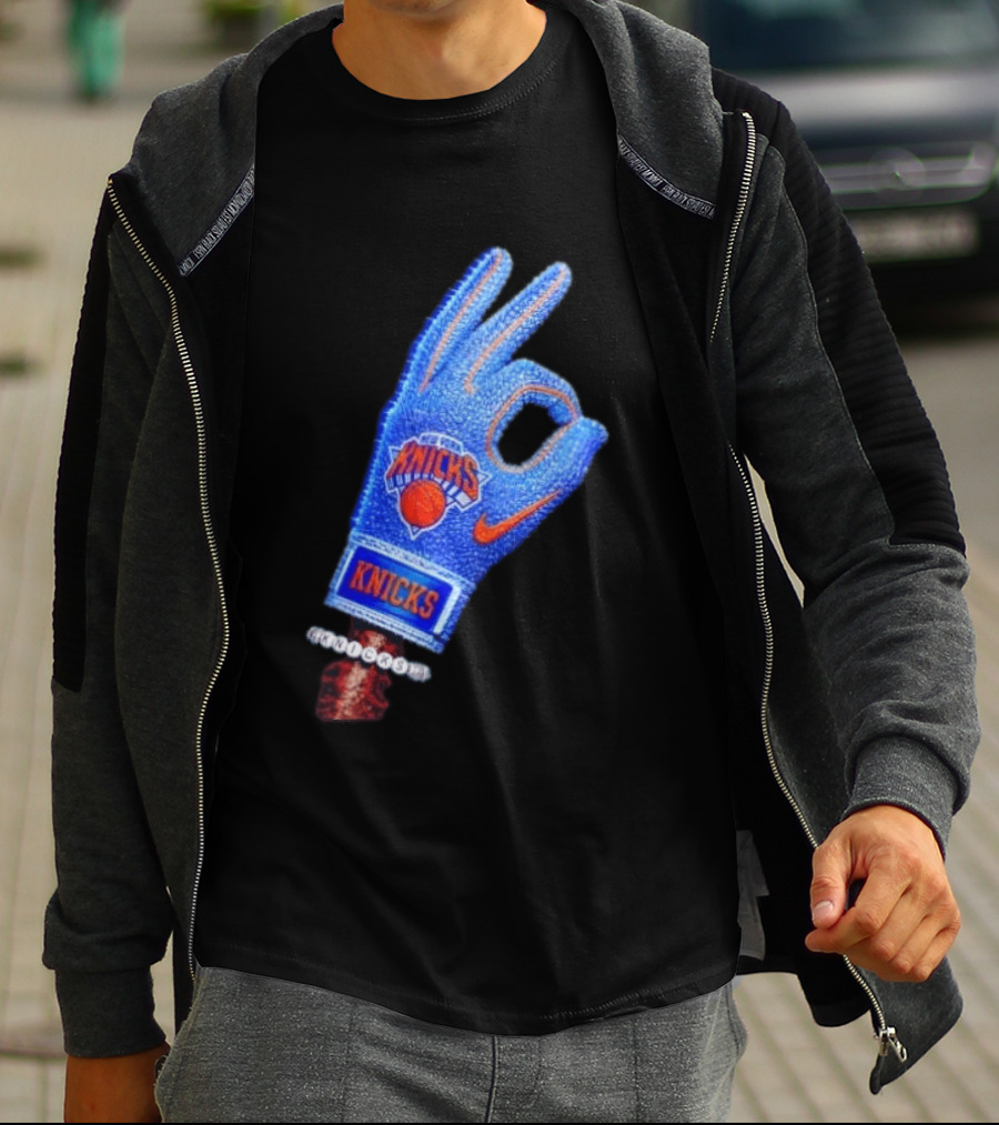 Drake Iceman New York Knicks Hand Glove Basketball T-Shirt
