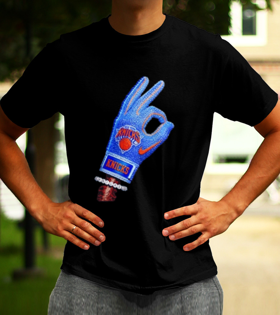 Drake Iceman New York Knicks Hand Glove Basketball T-Shirt