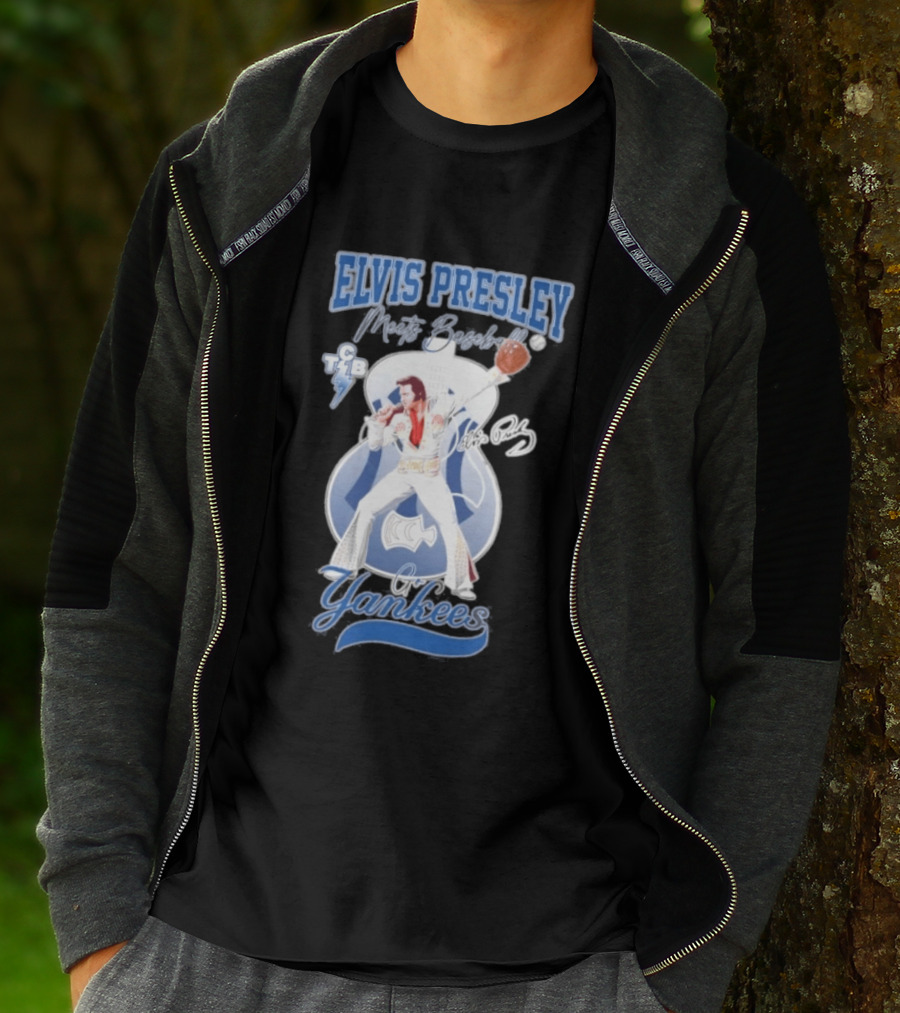 Elvis Presley Meets Yankees Legends T-Shirt